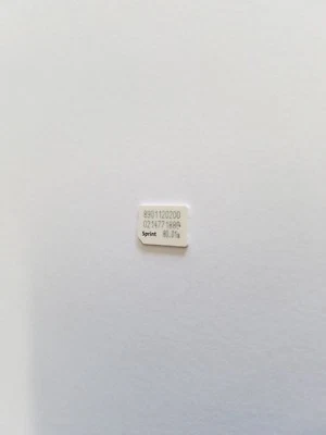 Sprint Boost Virgin Mobile Nano Sim Card ICCID 80.01a Stylo 3 Ls777 Simcard  - Image 1 of 2