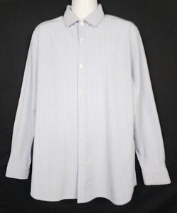 Camicia Mizzen Main Leeward Trim Fit da uomo 2XL blu a quadri elasticizzata performance USA - Foto 1 di 11
