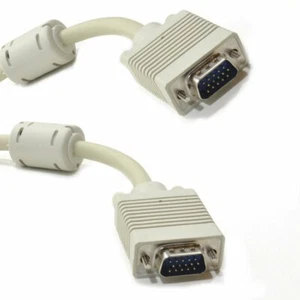 10ft 15-pin SVGA / VGA PC Computer Monitor Cable - Male To Male - 10 Feet Long - Photo 1/5