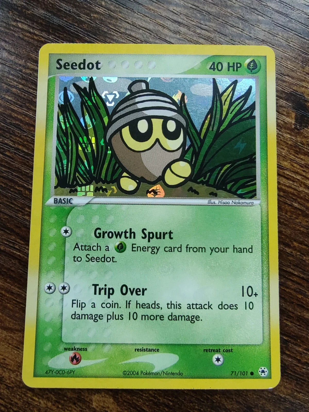 Pokemon Seedot 71 /101 Ex Hidden Legends Reverse Holo NM