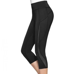 NEW tangerine Active Capri Leggings Mesh Panel Black Small S NWT - Picture 1 of 14