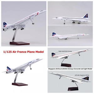 1:125 Concorde supersonic airliner aviation A380 Plane Model / LED Light & Wheel - Picture 1 of 37
