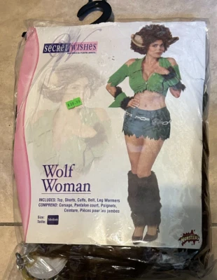 Wolf Woman Sexy Werewolf Secret Wishes Costume NEW Retail Pkg Womens Medium - Image 1 of 2