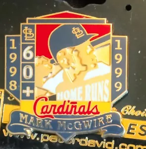 Saint Louis Cardinals Mark McGwire 1998-1999 Season 60+ Home Runs Pin by Peter D - Picture 1 of 3