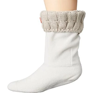 Hunter 276327 Womens 6 Stitch Cable Boot Sock Short Greige SIZE LG - Picture 1 of 1
