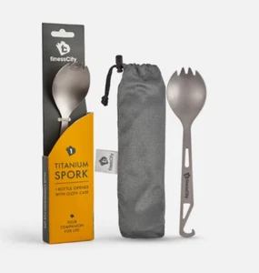 FITNESS CITY TITANIUM SPORK (1) *IMPERFECT/MARKED PACKAGING* *FREE POSTAGE* - Picture 1 of 1