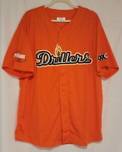 Tulsa Drillers Button Up Jersey Orange 2XL Shirt Minor League Baseball SGA 