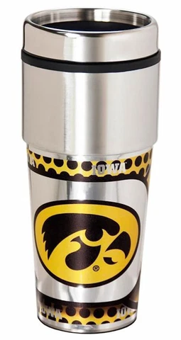 Iowa Hawkeyes Stainless Steel 16Oz Travel Tumbler [NEW] Coffee Cup Mug Cover