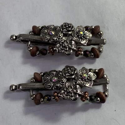 Lilla Rose Hair Clip, Flower Cluster, Silver tone, 2 inches - Image 1 of 3