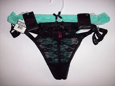 Hotkiss Tanga Lencería Panty Mujer Íntima Seleccionar Talla Encaje Lazo Negro Como Nuevo  Foto 1 de 4