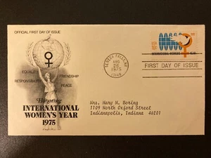 Dr Jim US FDC Scott #1571 National Women's Year 10c Art Craft 1975 Vintage Old - Picture 1 of 2