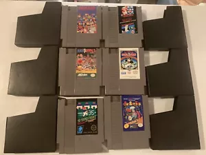 NES 6 SPIEL SET & STAUBABDECKUNGEN NINTENDO Dr. Mario Burgertime Arch Rivals Monopoly - Bild 1 von 9