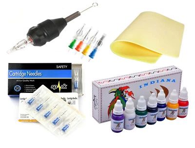 Kit de agarre adaptador aguja cartucho tatuaje chispa para máquinas bobinas Foto 1 de 4