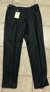 SuitSupply Pants Mens 34S Black Soho Trousers Pure Wool Dress Suit NEW - Picture 1 of 9