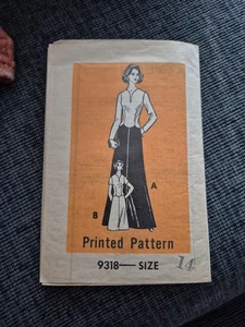 Vtg 1950 Mail Order Sewing Pattern Long Evening Dress Short Party Fitted Bust 38 - Picture 1 of 4