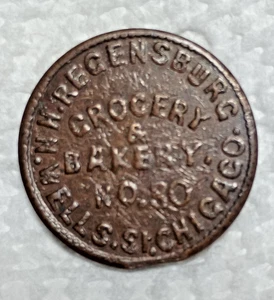 Ficha de la era de la guerra civil Chicago Il H Regensburg - Imagen 1 de 2