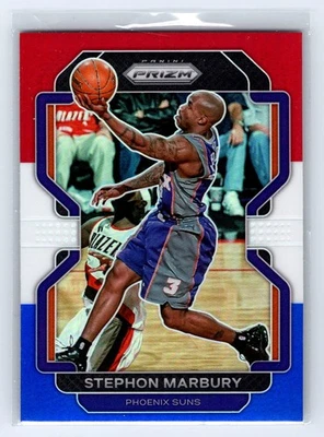Panini Prizm #277 Stephon Marbury 2021-22 rojo blanco y azul Phoenix Suns Foto 1 de 2