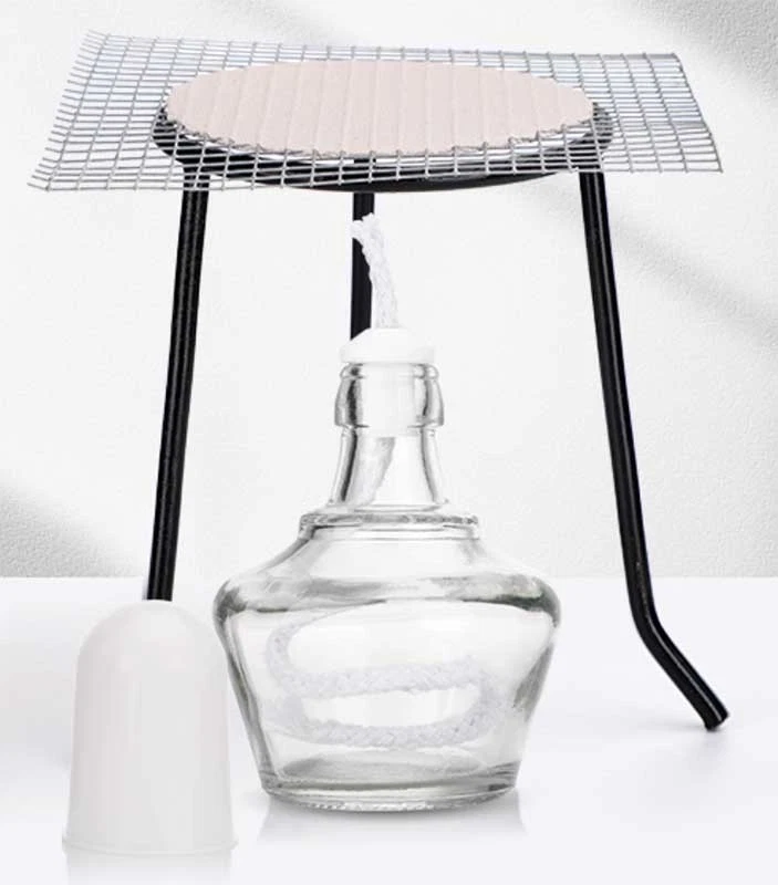 Juego de lámparas de alcohol para equipo de laboratorio con soporte de trípode malla de alambre y mechas adicionales Foto 1 de 1