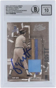 George Brett Royals Signed 2004 Donruss Leather & Lumber #67 #/250 BAS 10 Card - Picture 1 of 3