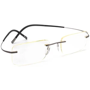 Silhouette Brille 7581 60 6061 Icon Collection Grau Randlos 52[]19 150 - Bild 1 von 6