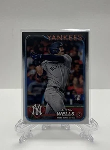 AUSTIN WELLS ROOKIE CARD DEBUTTO 2024 Aggiornamento Topps RC New York Yankees RARA - Foto 1 di 2