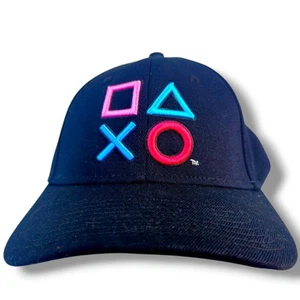 Playstation Mütze 3D bestickt Knöpfe Flex Fit One Size schwarz Sony Cap Gamer - Bild 1 von 9