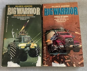 William W. Johnstone--RIG WARRIOR series Lot of 2 Paperbacks 18-Wheel Trucker - Picture 1 of 3