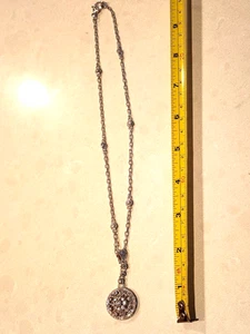 Judith Ripka Diamonique Sterling Silver Drop Pendant Necklace - Picture 1 of 7