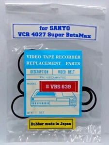 VCR Belt KIT for SANYO VCR4027 Super Betamax - Picture 1 of 4