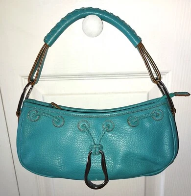BCBG Maxazria кожаная сумочка бирюзовый цвет! Супер изящный! - Изображение 1 из 4