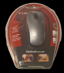 Labtec Optical Mouse 800-3 button Corded USB & PS/2 Adaptor Scroll Wheel Sealed - Picture 1 of 3