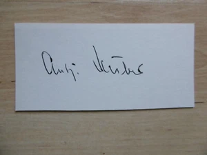 Tarjeta de corte de 5x11 cm firmada con autógrafo Antje Huber - Imagen 1 de 1