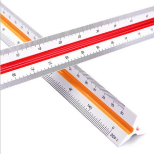 Triangular Metric Scale Ruler Engineer Tool 12.6'' Multicolour 30cm 1:100~1:500 - Picture 1 of 4