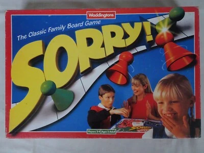 Waddingtons  Sorry! Vintage Classic Family Board Game 1997  (Complete)   [B34] - Image 1 of 4