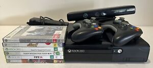 Xbox 360 E 1538 Slim Black Console With Kinect - Next Day Shipping - Tested!