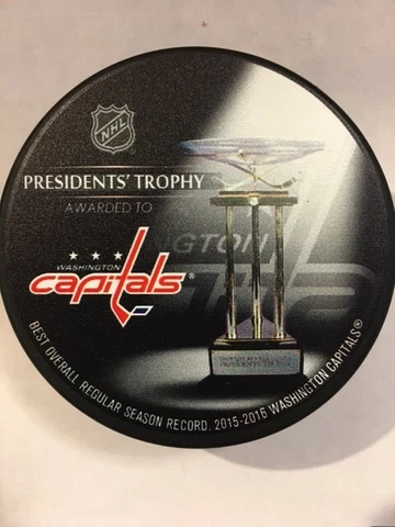 2016 Presidents Trophy Puck honoring the Washington Capitals Cover