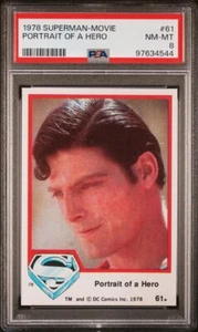 1978 Topps Superman Movie - Portrait of a Hero #61 - PSA 8 NM-MT - Picture 1 of 2