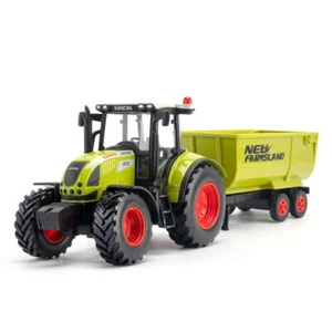 Farm Tractor Toy with Trailer 1/32 Diecast Model Car Farming Vehicle Kids Gifts - Picture 1 of 6