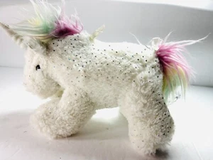 White Unicorn Shaped Girls Plush Purse Silver Tone Strap Toby Enterprises 10”x7” - Picture 1 of 15