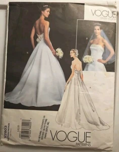 Vogue Braut Original Nähmuster Misses Größe 6 8 10 NEU ungeschnitten - Bild 1 von 3