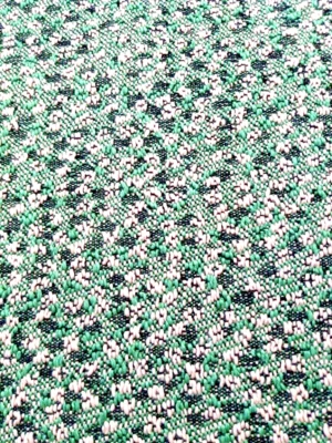Chenille Multi Green/Pink/Black Spots Mingled Color High-End Slubby Texture - Image 1 of 2