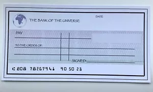 More details for manifestation cheques, law of attraction cheques - 12 blank cheques