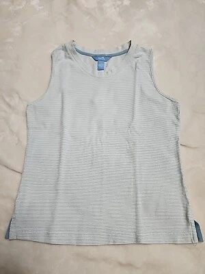 Top sin mangas a rayas verde y blanco menta atlético sapo caliente para mujer - mediano Foto 1 de 4