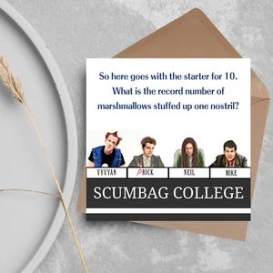 The Young Ones University Challenge Card, Scumbag College, Rik Mayall Card - Picture 1 of 10