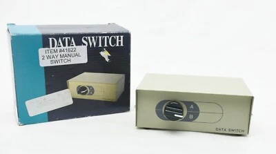 2 Way Manual Data Switch Box 25 Pin Computer Data AB Parallel Ports - Image 1 of 4