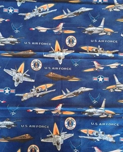 AVIONES DE LA FUERZA AÉREA DE ESTADOS UNIDOS EN AZUL, ROBERT KAUFMAN, TELA, 18 X 31 y 21 X 33" - Imagen 1 de 2