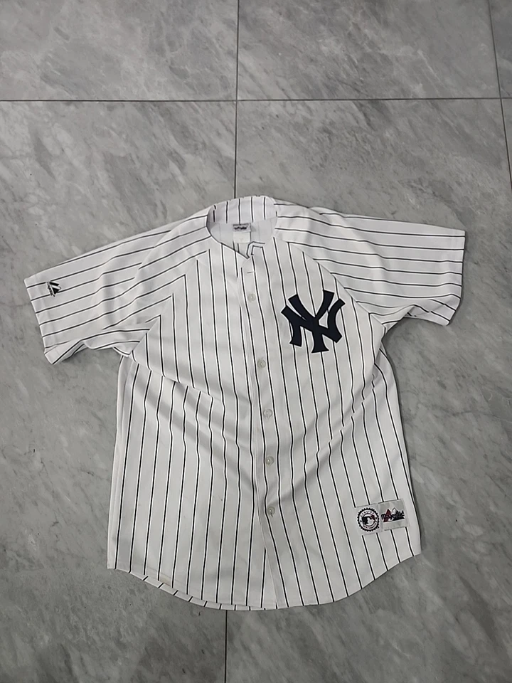 Camiseta de Colección Majestic New York Yankees Alex Rodríguez #13 MLB a Rayas Grande Foto 1 de 4