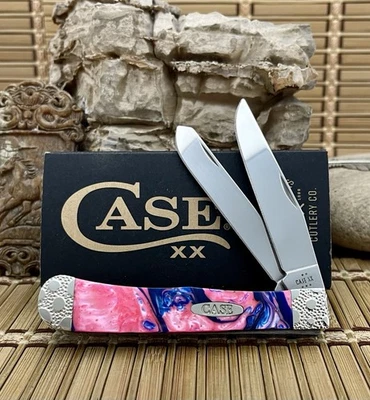 Hermosa navaja de bolsillo Case XX EE. UU. personalizada grabada en zafiro rosa Foto 1 de 4