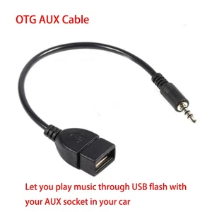 Jack AUX Audio 3.5mm a USB 2.0 MU Hembra Cable Convertidor para Coche Mp3 U Disco Lote - Imagen 1 de 18