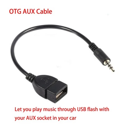 Jack AUX Audio 3.5mm a USB 2.0 MU Hembra Cable Convertidor para Coche Mp3 U Disco Lote Foto 1 de 4